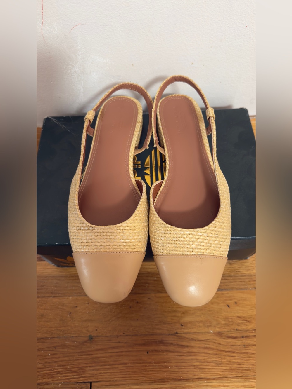 Women’s Neutral Beige Slingback Flats - US size 7